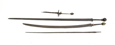 Lot 145 - Four British 17th/18th Century Sword Blades, in relic condition, comprising a double edged...