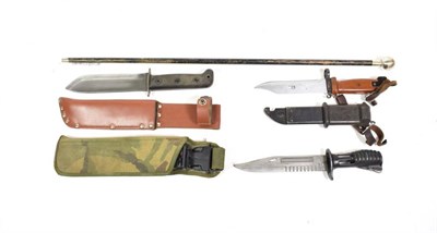 Lot 148 - A British Military Survival Knife, the single edge steel blade stamped 5110-99-127-8214/J.ADAMS...