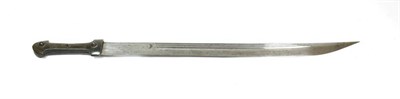 Lot 160 - A Mid 19th Century Indo Persian Quadara, the 57cm single edge steel blade with three narrow fullers