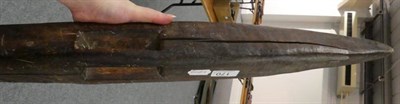 Lot 170 - A Late 19th/Early 20th Century Aborigine Wood Parrying Shield, of rounded elongated elliptical...