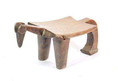 Lot 175 - An Early 20th Century Bobo Bwa Chief's Ceremonial Stool, Burkino Fasso, carved from honey...