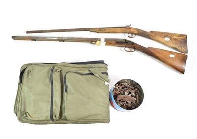Lot 193 - A Quantity of 19th Century Gun Parts, including percussion locks, hammers, trigger guards, lock...