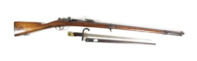 Lot 228 - A French Chatellerault M80 11mm Gras Bolt Action Rifle, the 82.5cm steel barrel with hinged...