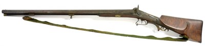 Lot 229 - A 19th Century Continental Double Barrel Percussion Sporting Gun, with 74cm damascus barrels,...