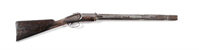 Lot 231 - A 19th Century Percussion Four Barrel Turn-over Volley Gun, the 53.5cm round steel barrels with...
