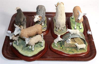 Lot 63 - Border Fine Arts 'Herdwick Ewe and Lambs', model No. 125 by Ray Ayres, on wood base; together...