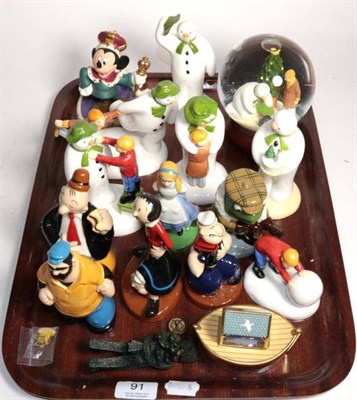 Lot 91 - Sixteen various figures by Wade, Coalport and Royal Crown Derby, with original boxes