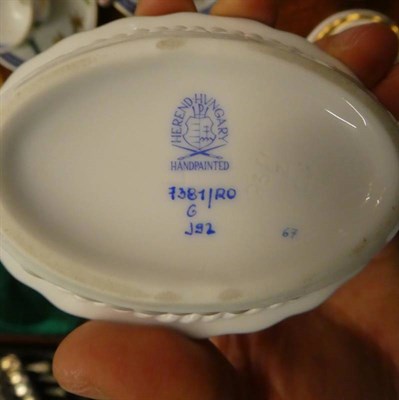 Lot 92 - A quantity of modern Herend ornamental china; together with a Richard Ginori box and cover