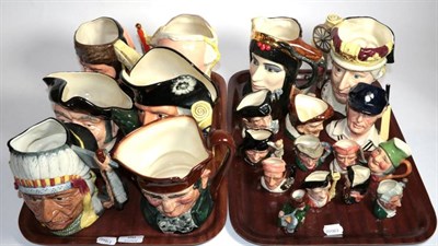 Lot 96 - Royal Doulton Toby/character jugs (two trays)