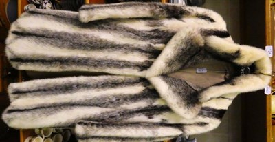 Lot 129 - Grey and blonde mink three quarter length fur coat