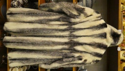 Lot 129 - Grey and blonde mink three quarter length fur coat
