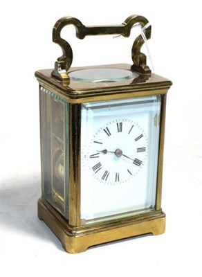 Lot 139 - A brass striking carriage clock, circa 1910