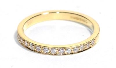 Lot 175 - An 18 carat gold diamond half hoop ring, total estimated diamond weight 0.30 carat...