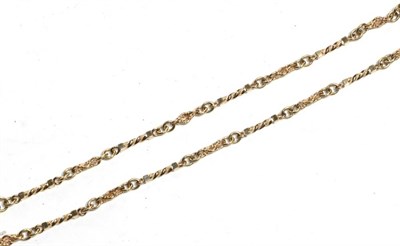 Lot 193 - A 9 carat gold fancy link chain, length 47cm