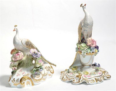 Lot 237 - A pair of Royal Crown Derby peacock ornaments