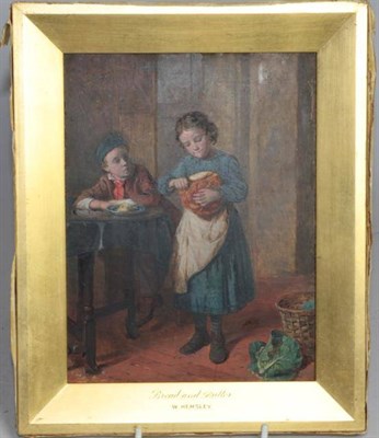 Lot 239 - Attributed to W. Hemsley (1817-1906), Children in the pantry, oil on board, framed