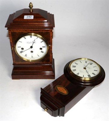 Lot 242 - A modern chiming mantel clock, retailed by Knight & Gibbins, London, movement with a platform lever