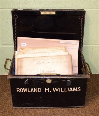 Lot 270 - A collection of 18th century and later indentures (in a black painted tin box)