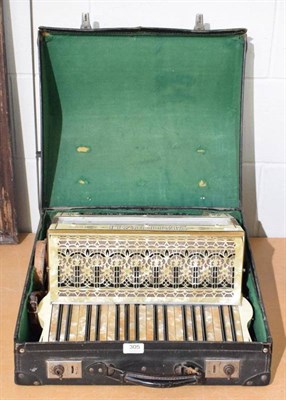 Lot 305 - From the estate of Hannah Hauxwell (1926-2018), German Standorali Deluxe III accordion in a...