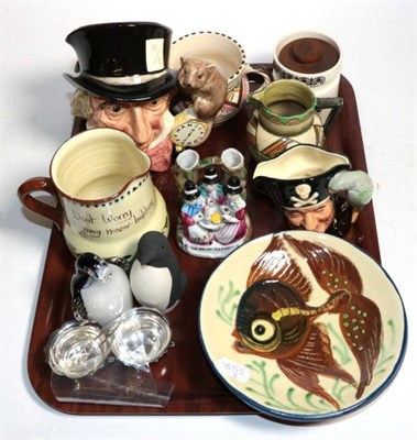 Lot 328 - A tray of ceramics including Royal Doulton character jug etc