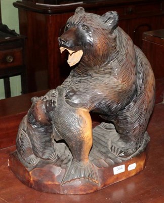 Lot 364 - Bear with cub and fish