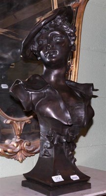 Lot 372 - After Dutrion, a reproduction composition bust titled 'La Canotiere'