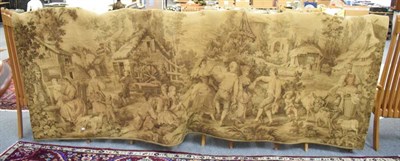 Lot 1015 - Machine made tapestry, after David Tennier, depicting a 17th century rural scene,142 334cm