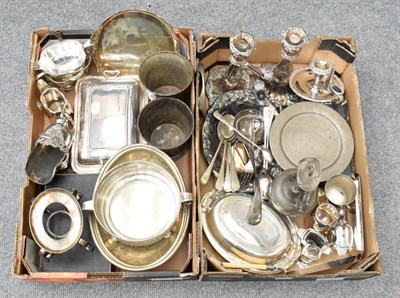 Lot 1069 - A quantity of assorted silver plate (two boxes)