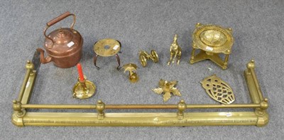 Lot 1071 - Copper and brass including a fender