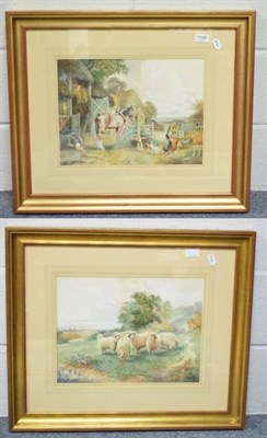 Lot 1106 - Cecil James Keats (19th/20th century) Country scenes, signed, two watercolours (2)