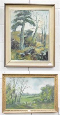 Lot 1107 - D Foster (20th century) A pair of signed and dated woodland scenes, oil on canvas