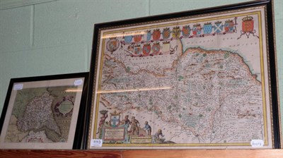 Lot 1113 - North Riding of Yorkshire map and a small map of the East Riding