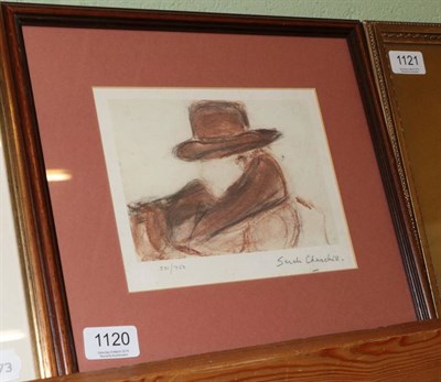 Lot 1120 - Sarah Churchill (1914-1982), A study of Sir Winston Churchill, signed limited edition print