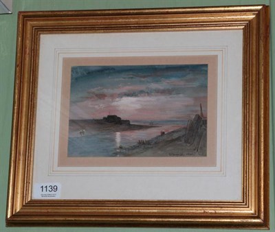 Lot 1139 - Manner of Clarkson Stanfield, Seascape, bears signature, 13.5cm by 19.5cm