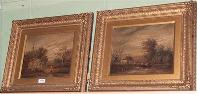 Lot 1159 - A pair of 19th century oils on canvas of rural scenes