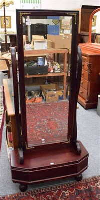 Lot 1186 - A mahogany framed cheval mirror