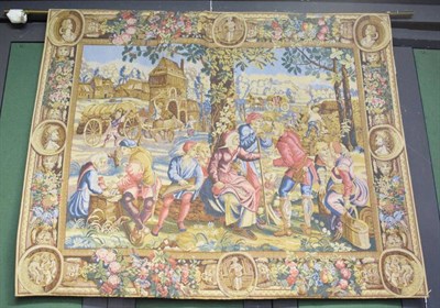 Lot 1217 - Flemish style machine made tapestry