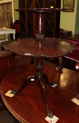 Lot 1298 - A George III style mahogany two-tier dumbwaiter, circa 1900