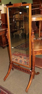 Lot 1303 - A Regency style mahogany cheval mirror, early 20th century