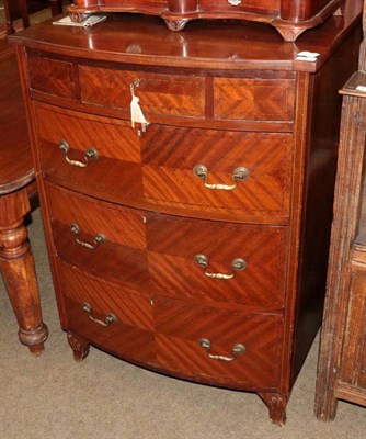 Lot 1320 - A mahogany bow front chest of drawers, circa 1900