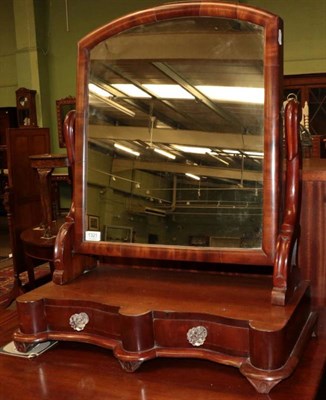 Lot 1321 - A Victorian mahogany toilet mirror