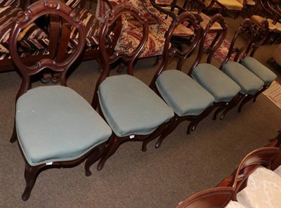 Lot 1343 - A set of six Victorian salon chairs