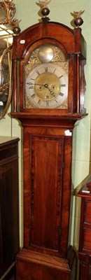 Lot 1391 - A walnut eight day longcase clock, arch brass dial with a later inscription in the arch, signed...