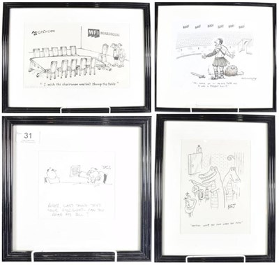Lot 31 - Spectator Four cartoons by Spectator contributors Dish, Rob Murray, RGJ, and McClachlan,...