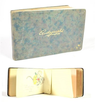 Lot 44 - Commonplace and autograph book 1930s-40s commonplace book, some pages with quotations and...