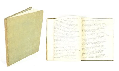 Lot 65 - H.R.A[spinwall] Commonplace book, c.1816-1836. 4to, org. green cloth; 30 MSS leaves, some...