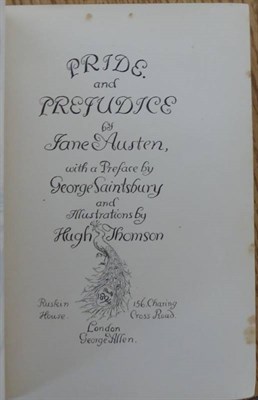 Lot 75 - Austen, Jane; Thomson, Hugh (illus) Pride and Prejudice. George Allen, 1894. 8vo, org....