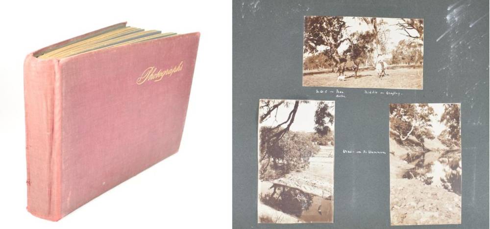 Lot 119 - Album of early 20th-century photographs of Australian life. 59 pages of mounted photographs...