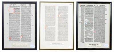 Lot 191 - Incunables Two Basel incunables - one 4to leaf from Gregory I, Moralia, 1496 and one 4to leaf...