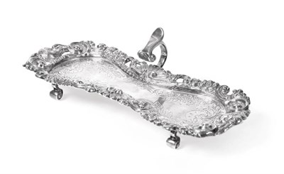 Lot 2 - ^ A George III Regency Silver Snuffer's Tray, maker's mark I.W possibly overstriking another,...
